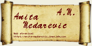 Anita Medarević vizit kartica